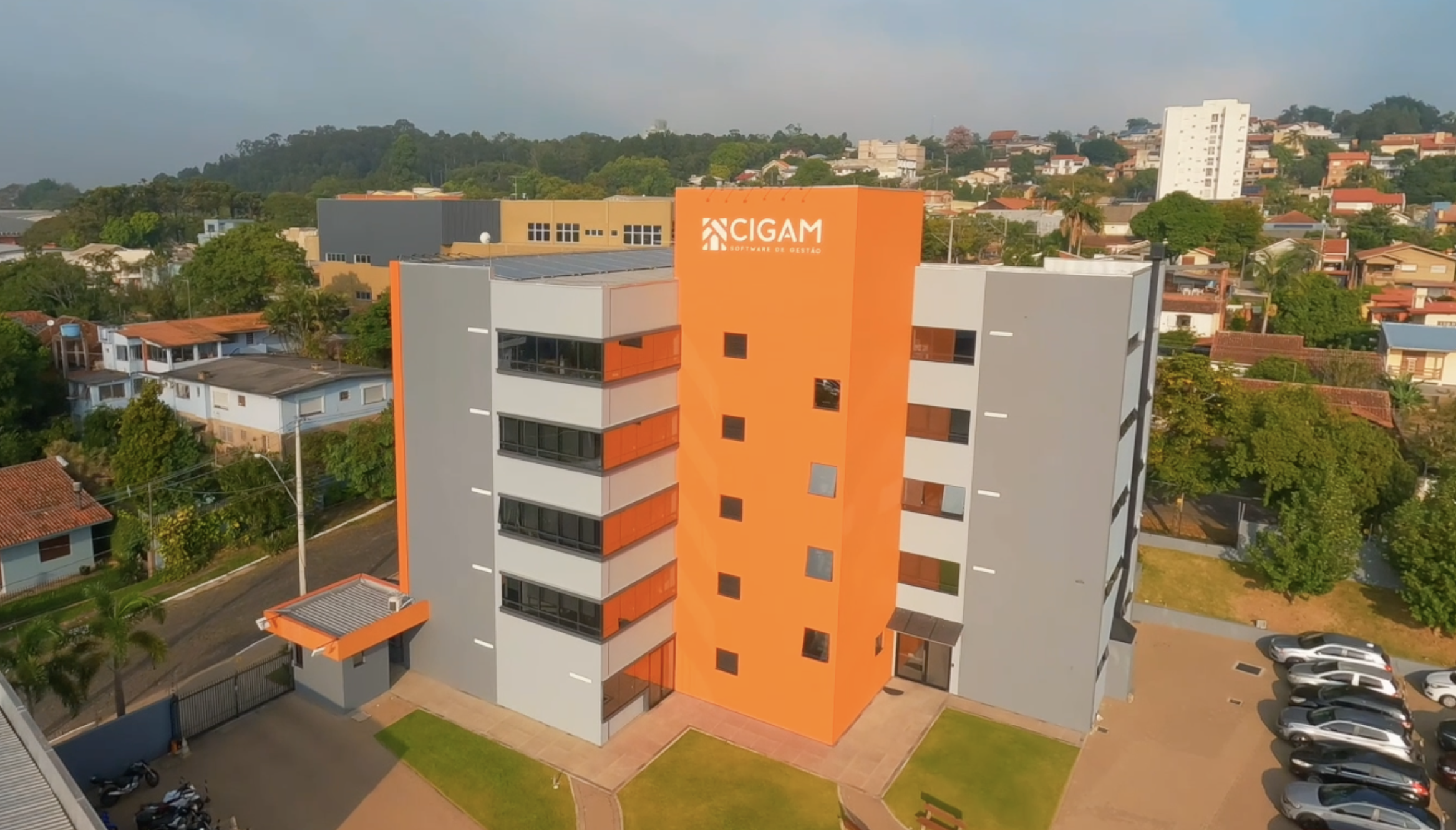 Frame do videocase da Cigam, ERP de Novo Hamburgo